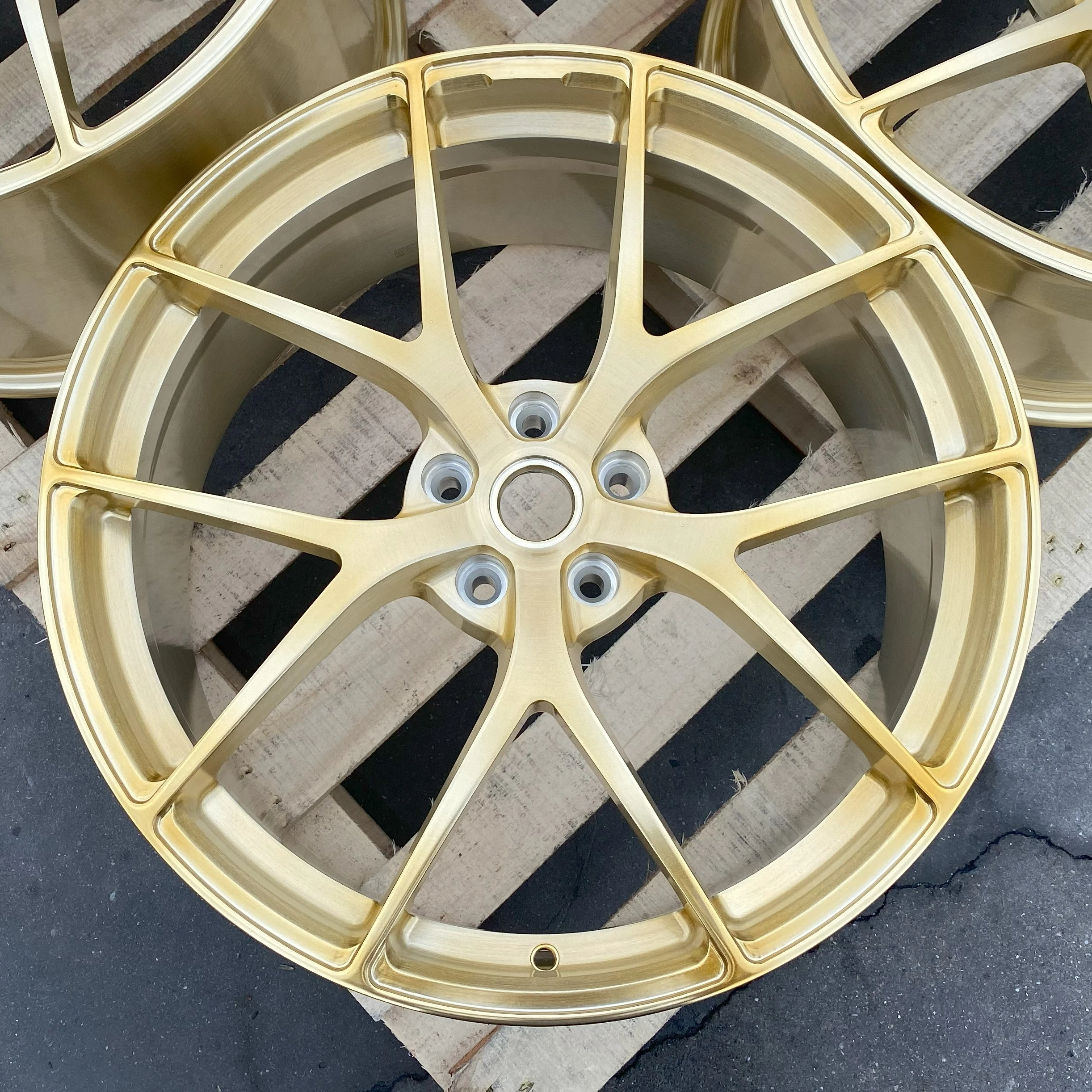 GVICHN brushed gold finished custom forged wheels 16 - 26 inch aluminum alloy rims 5x112 5x114.3 5x120 wheel hub