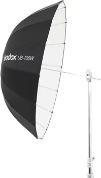 Godox UB-105W 41in 105cm Parabolic Black White Reflective Umbrella Studio Light Umbrella with Black Silver Diffuser Cover Cloth detail image