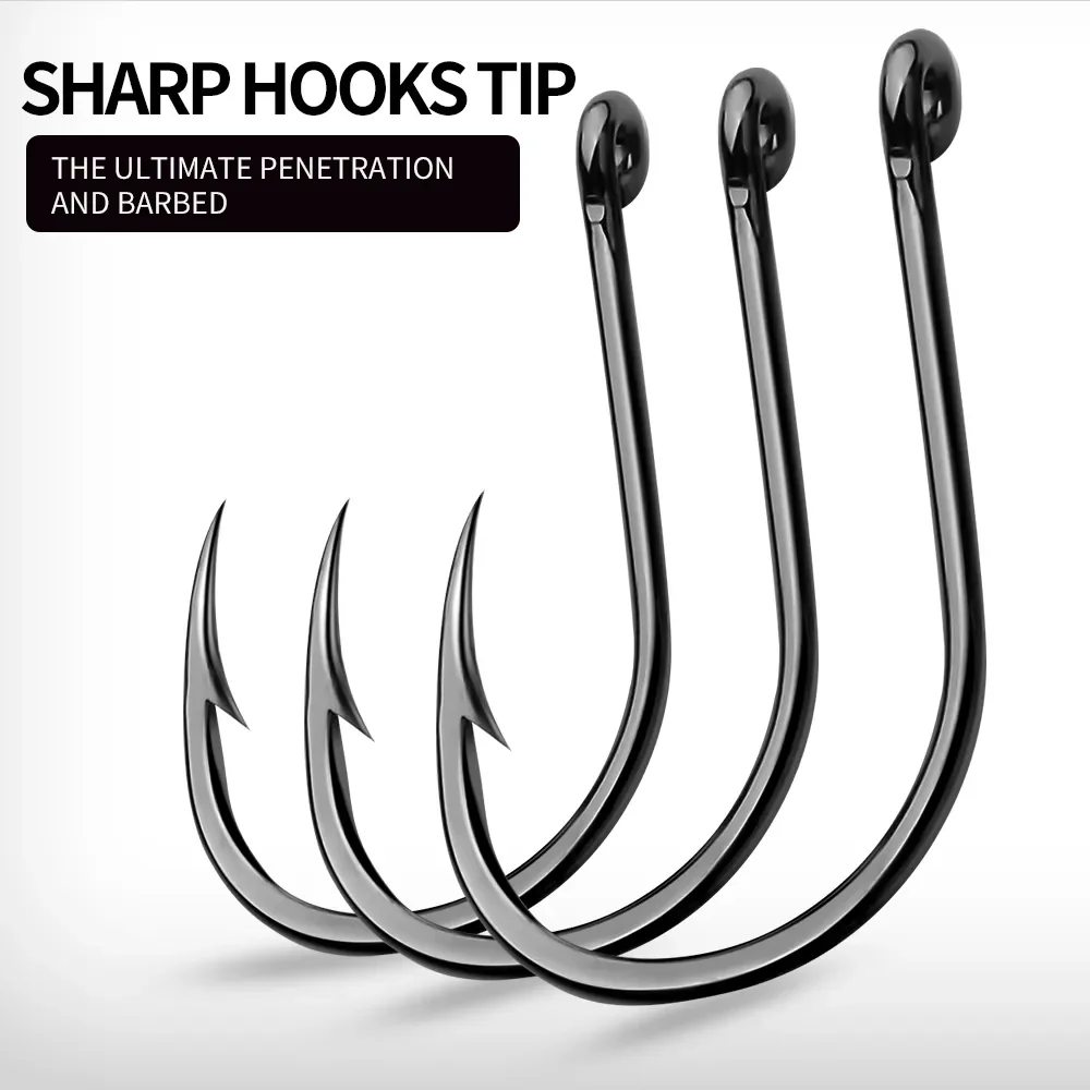 200pcs sliver wacky hook high carbon Steel worm fishing hooks for sea fishing