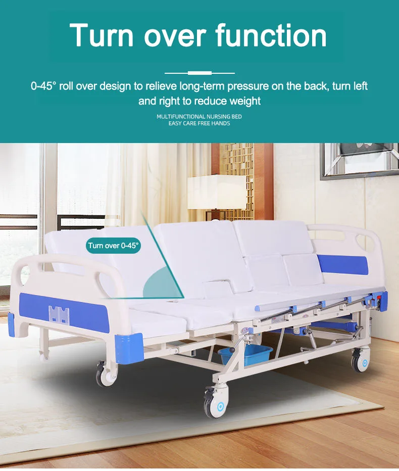 Multifunctional Hand Operated Home Care Bed Manual Hospital Medical