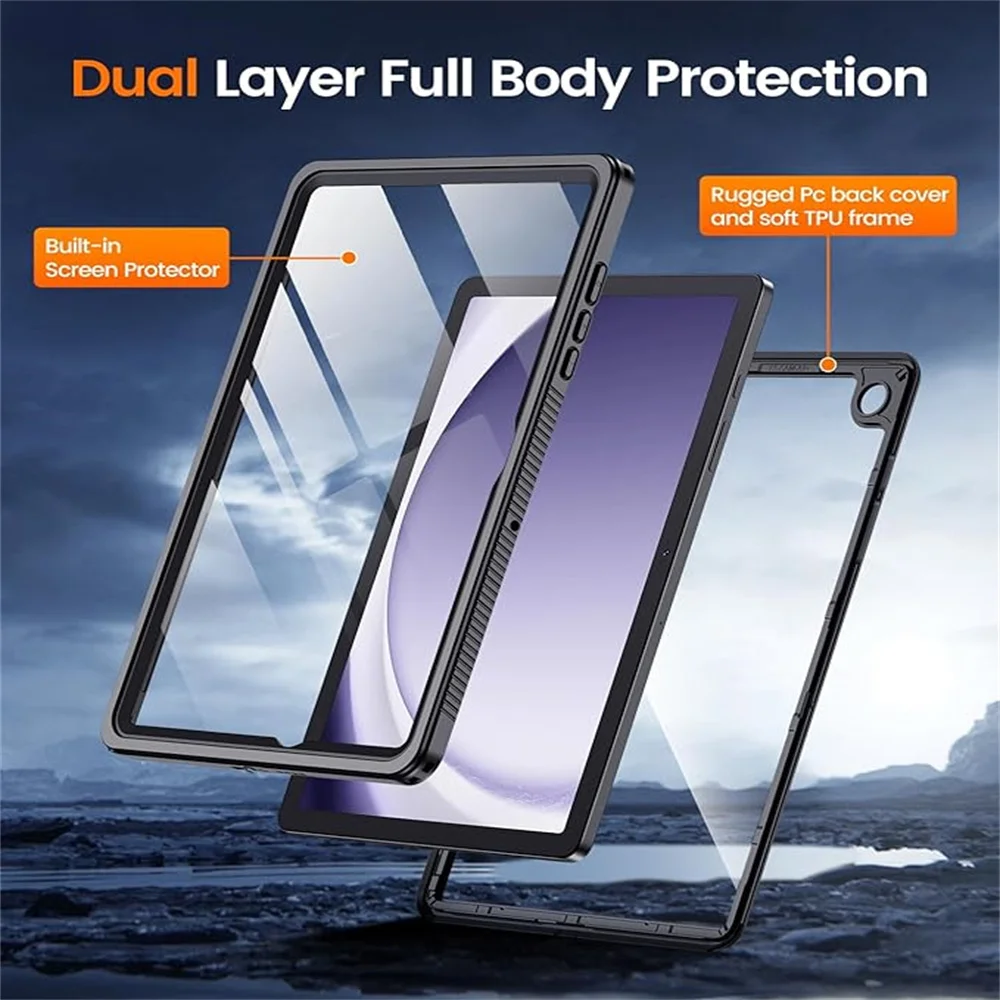 product laudtec waterproof tablet case for samsung galaxy tab a9 plus full body shockproof protection with customization support-29