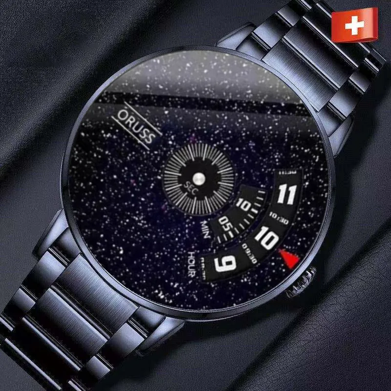 Oruss 862 Luxury Waterproof Men's Watch Male Steel Reloj Students Young Korean Version Fashion Casual Trend Quartz Watch for Men