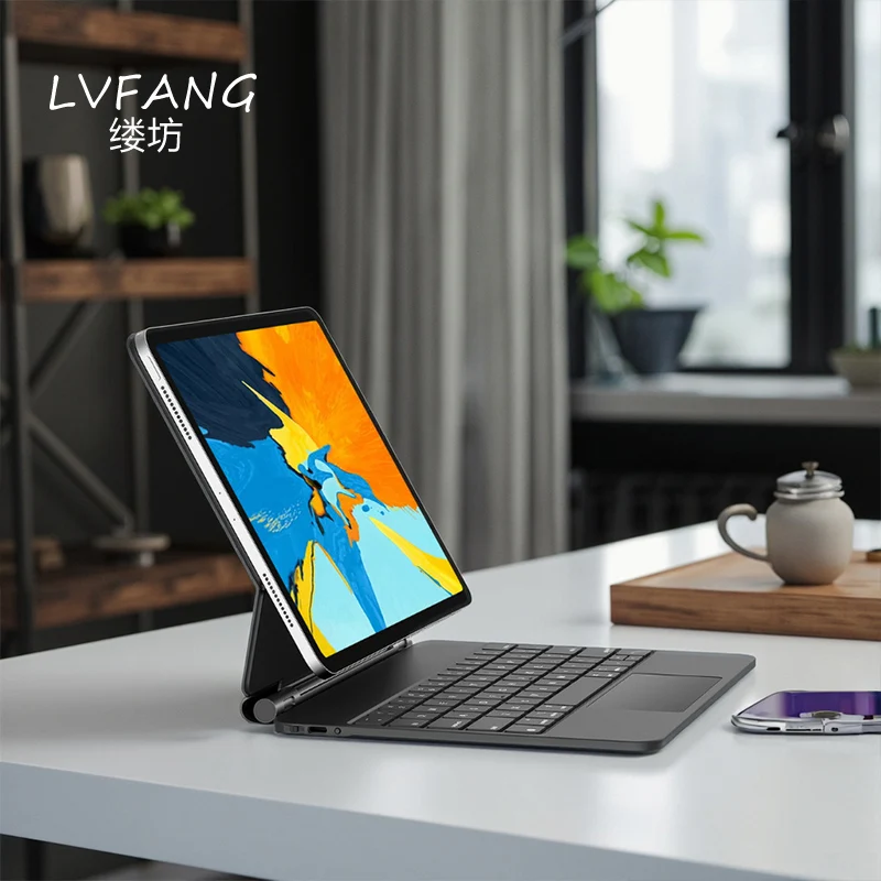 Wireless BT Trackpad Magnetic Magic Keyboard Case for iPad Pro 11