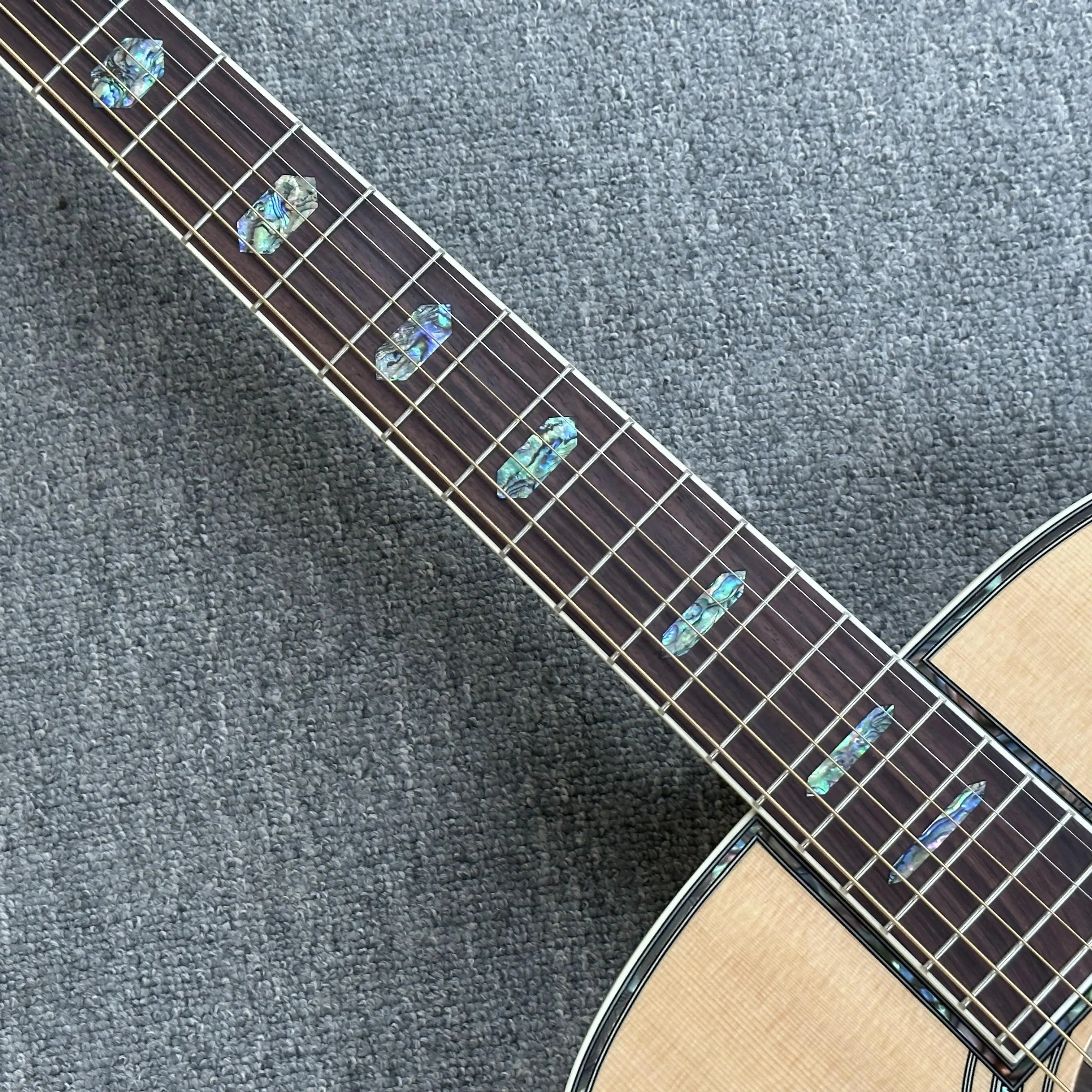D45 M-Brand Wholesale 41-Inch Handmade Acoustic Guitar Glossy Finish 6 Steel Strings Maple Neck Custom Logo NO EQ