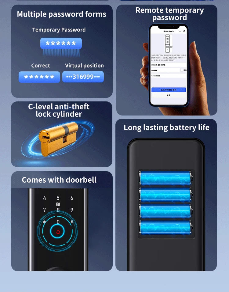 Fingerprint Intelligent Keyless Smart Door Lock