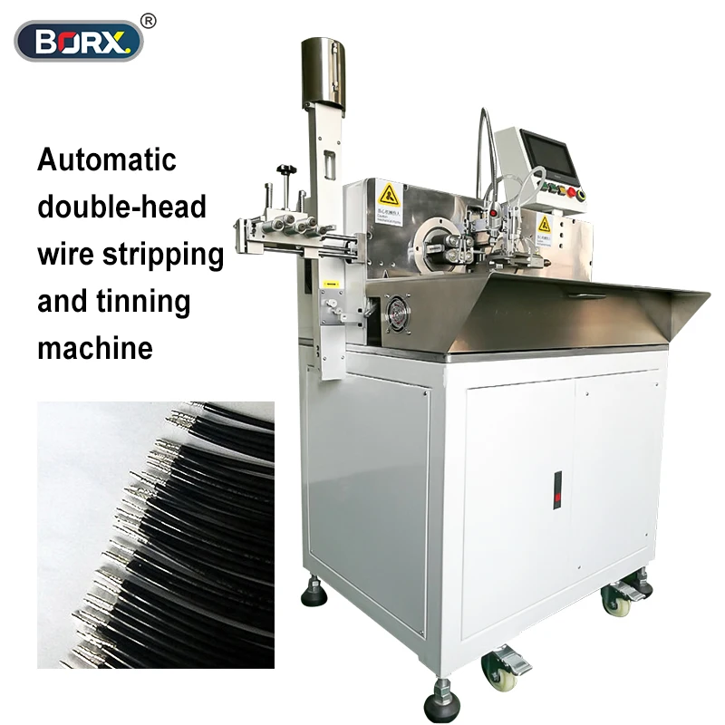 Fully Automatic Wire Dipping Machine Double Head Wire Stripping Cutting Twist Tin Dip Multi Functional Cable Processing Machine