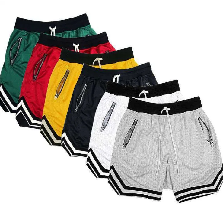 Summer Blank Sport Sublimation 100% Polyester plus size men's shorts Thermal transfer plain basketball shorts423_voghion.com