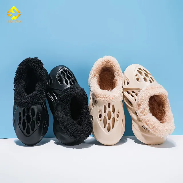 Kids Plush Warm Clog Slippers for Girls Boys Toddlers Winter Fur Lined Indoor Outdoor House Home Shoes