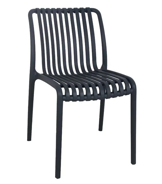 Stackable Plastic Garden Side Chair Modern Simple Nordic Courtyard Outdoor UV Dining Chair