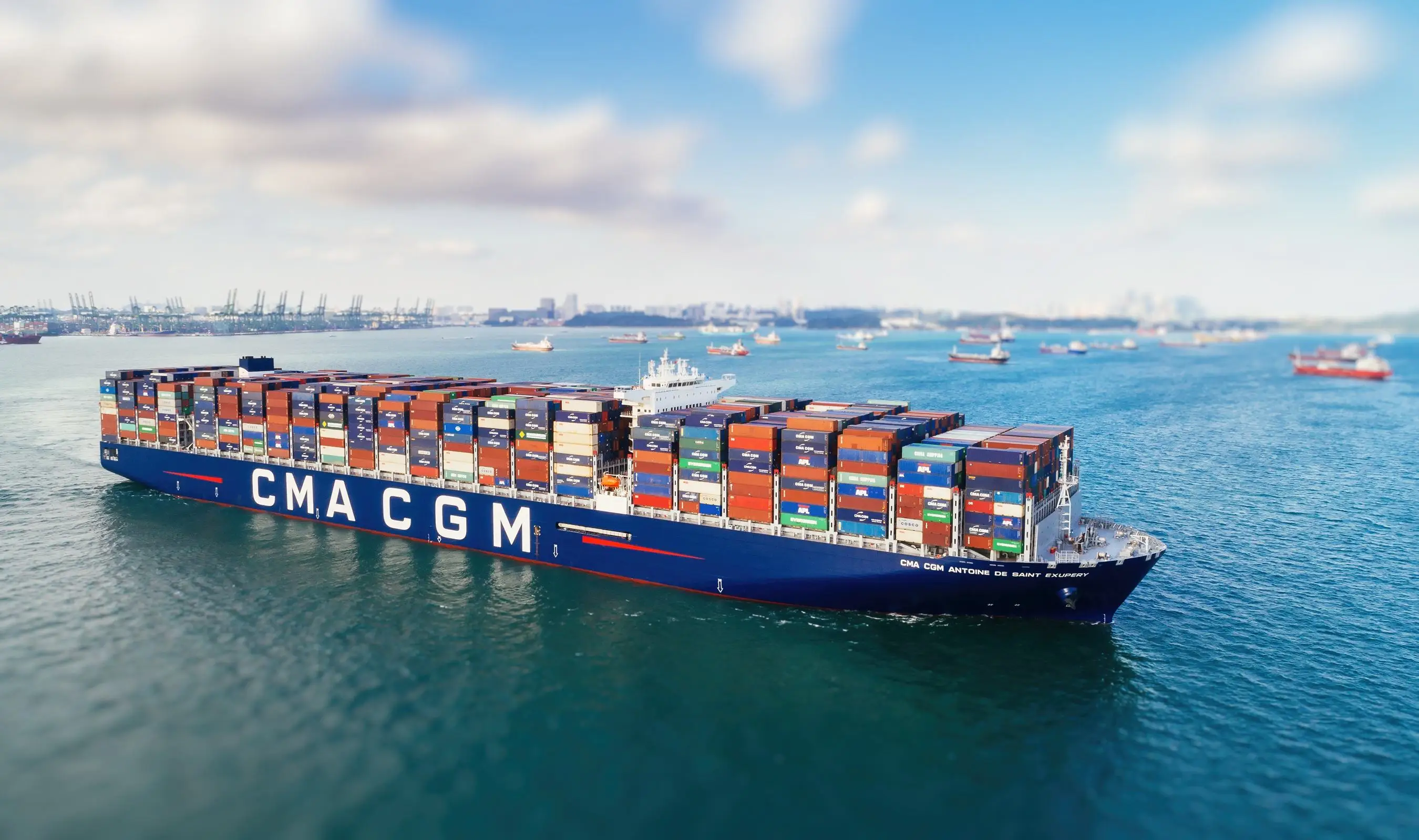 Merchant shipping. Контейнеровоз CMA CGM. CMA CGM контейнеровозы корабль. CMA CGM Antoine de Saint Exupery судно. CMA CGM Москва.