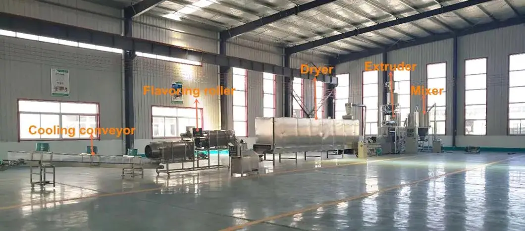 Industrial Automatic Breakfast Cereal Production Line Price Making Corn Flakes Machine