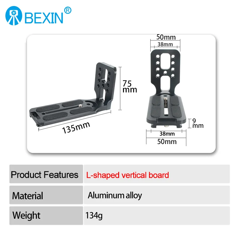 BEXIN Quick Release L Plate Camera Bracket Holder Camera L Plate for Nikon Canon Sony Fujifilm Camera Photo Studio Accessory