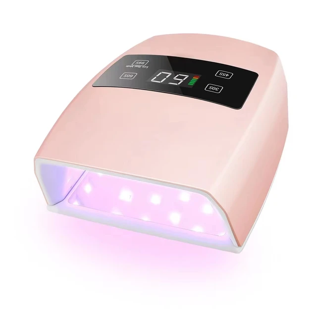Rechargeable UV LED Gel Nail Light For Polish 96W UV Finger  Nail Lamp Dryer With 4 Timers 32PCS Bead Nail Lamp