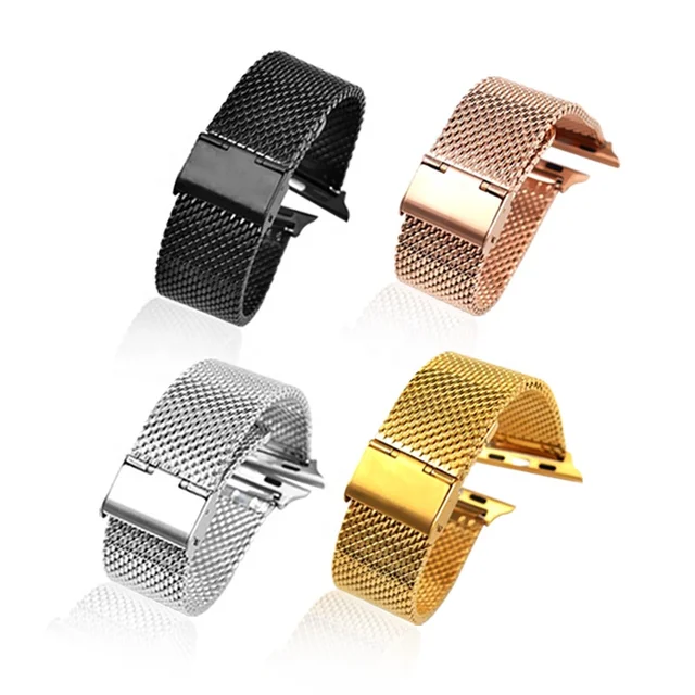Fashion1.0 coarse Stainless Steel Mesh  Milanese Loop  Watch bracelet strap for apple watch bracelet