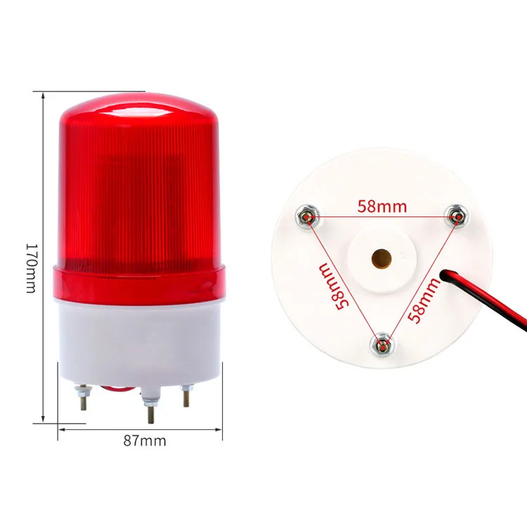 High Frequency Flashing Sound LED Beacon Industrial Safety Signal Light Rotating Siren Buzzer Emergency Traffic Warning Product