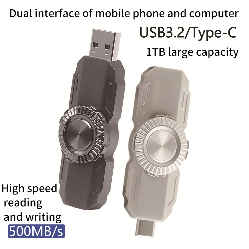 USB 3.2 Type-C High-Speed 500Mb/s Metal USB 3.1 Flash Drive 1TB 512GB ...