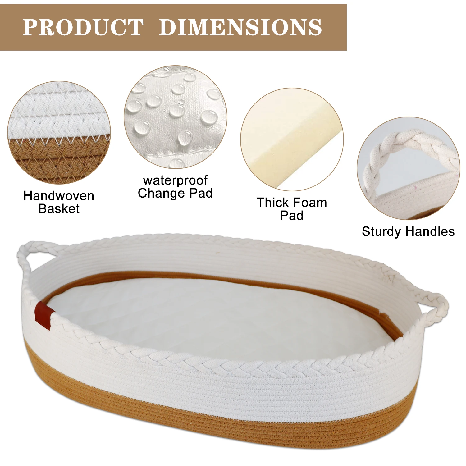 2023 Top Selling Moses Diaper Basket Foldable Diaper Caddy Organizer 2