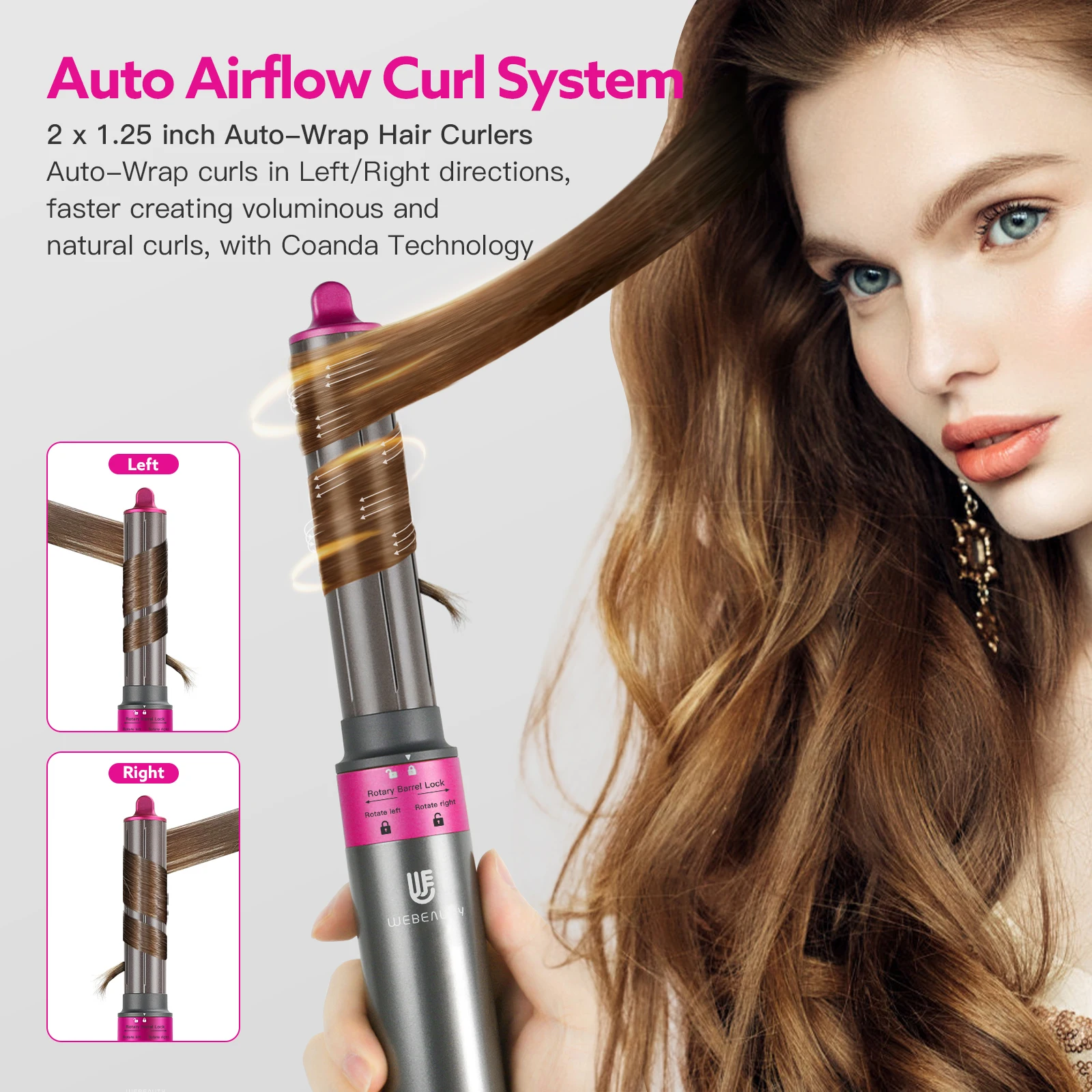 5 In 1 Hot Air Brush Professional Hair Brushes Sets Curling Iron