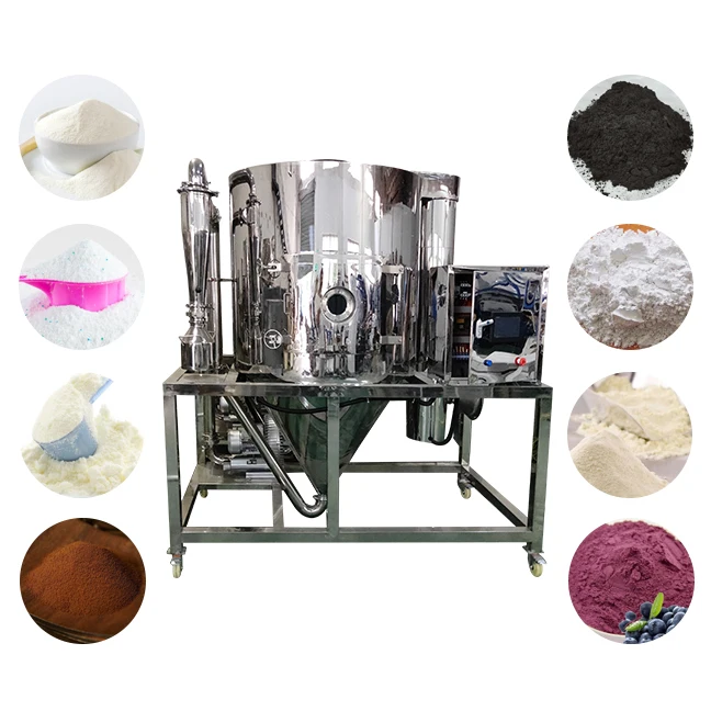 10L Industrial PLC-controlled Spray Dryer Machine for Egg & Milk Powder New Food Processing Equipment