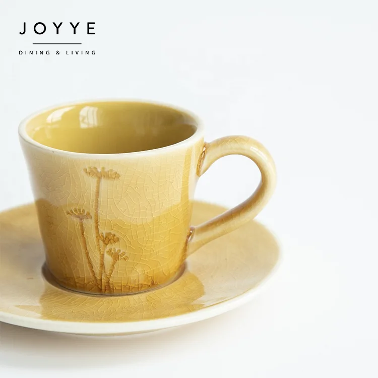 Tazza Da Caffè In Argilla Fatta A Mano, Look Rustico, 330 Ml, Made In Europe (Curva)