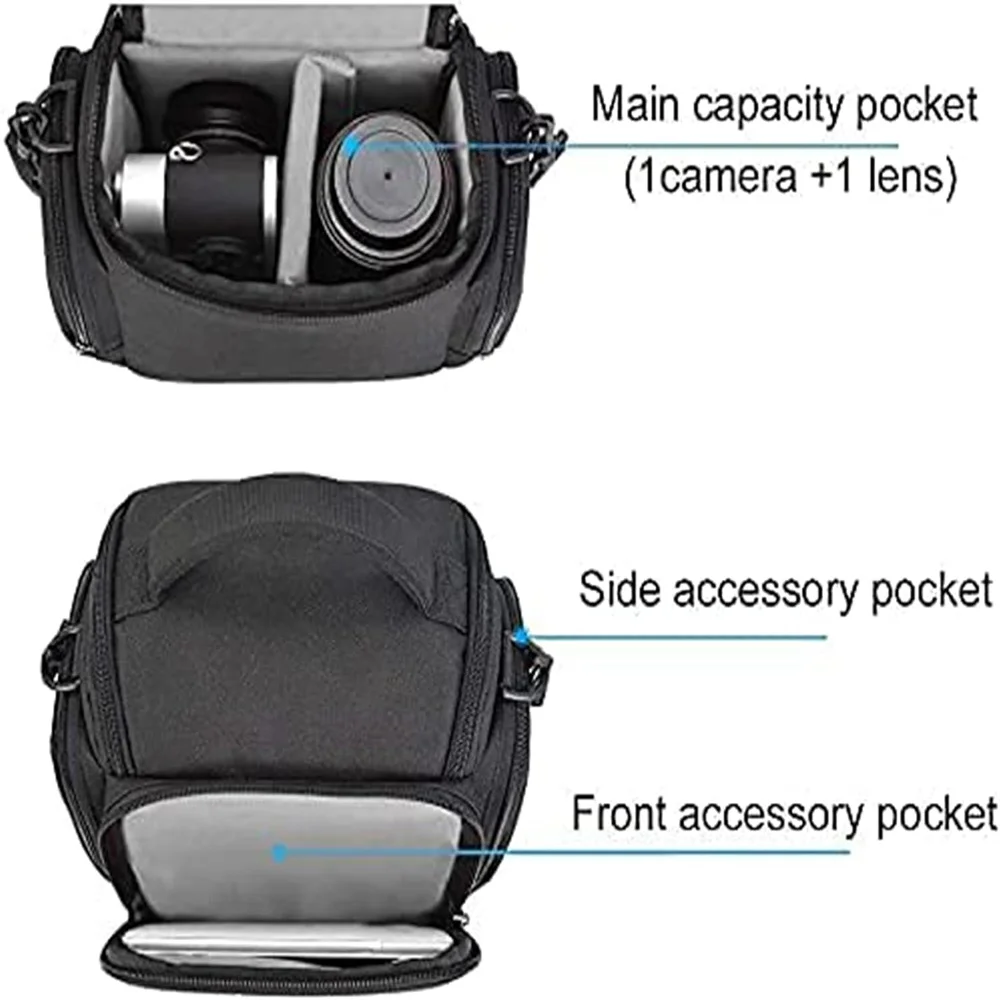 product single shoulder crossbody camera bag suitable for sony canon digital slr waterproof and wear resistant camera bag laudtec-30