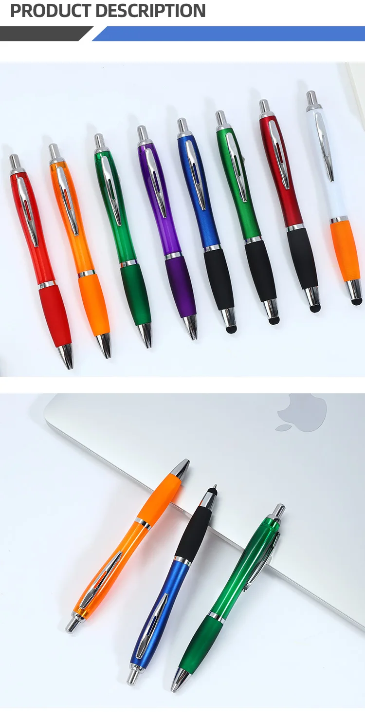 Custom Full-Color 1.0mm UV Printed Logo Ballpoint Pen Yellow Orange Sports Business Office Advertising Plastic for Gift