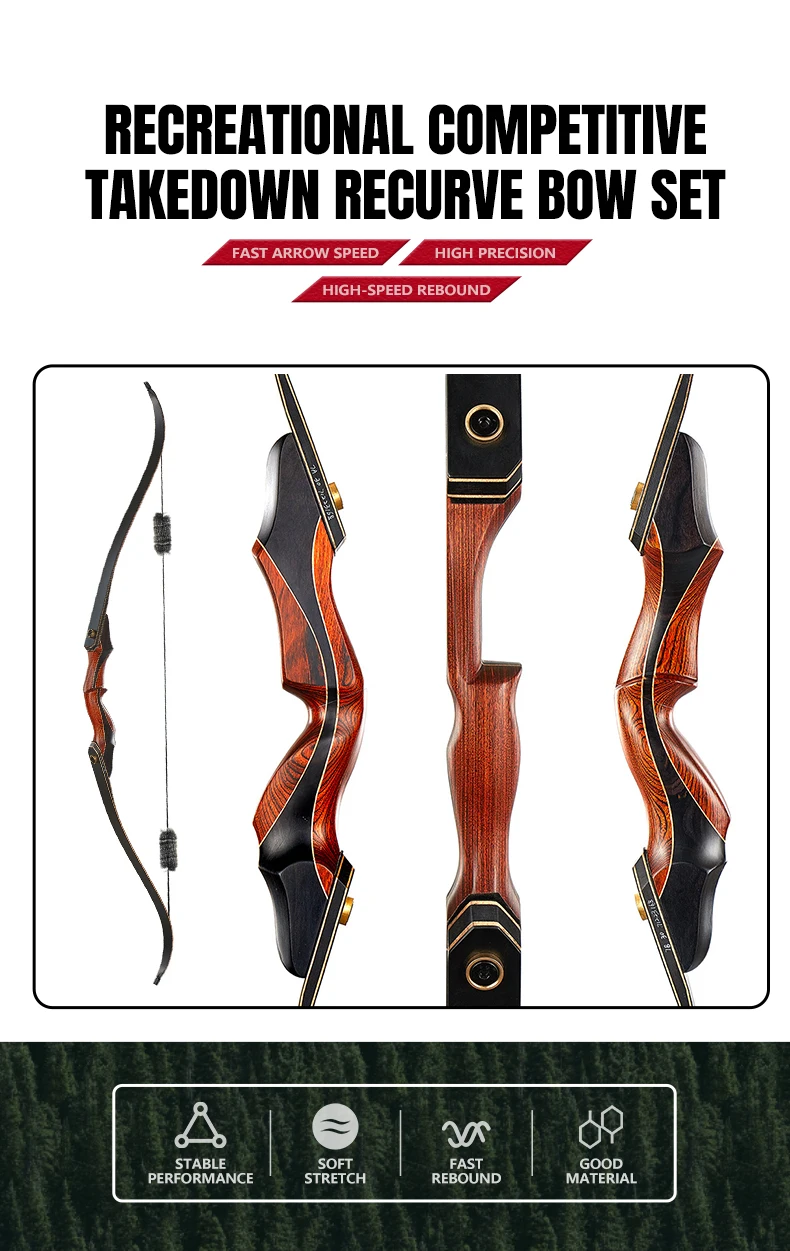 Hitop 60inch 50 Lbs Traditional Bow And Arrow Wood Professional Archery