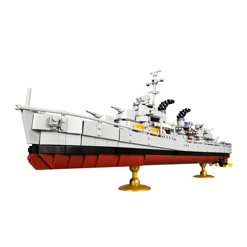 Goldmoc Ww2 Battleship Models Fletcher Class Destroyer Building Blocks ...