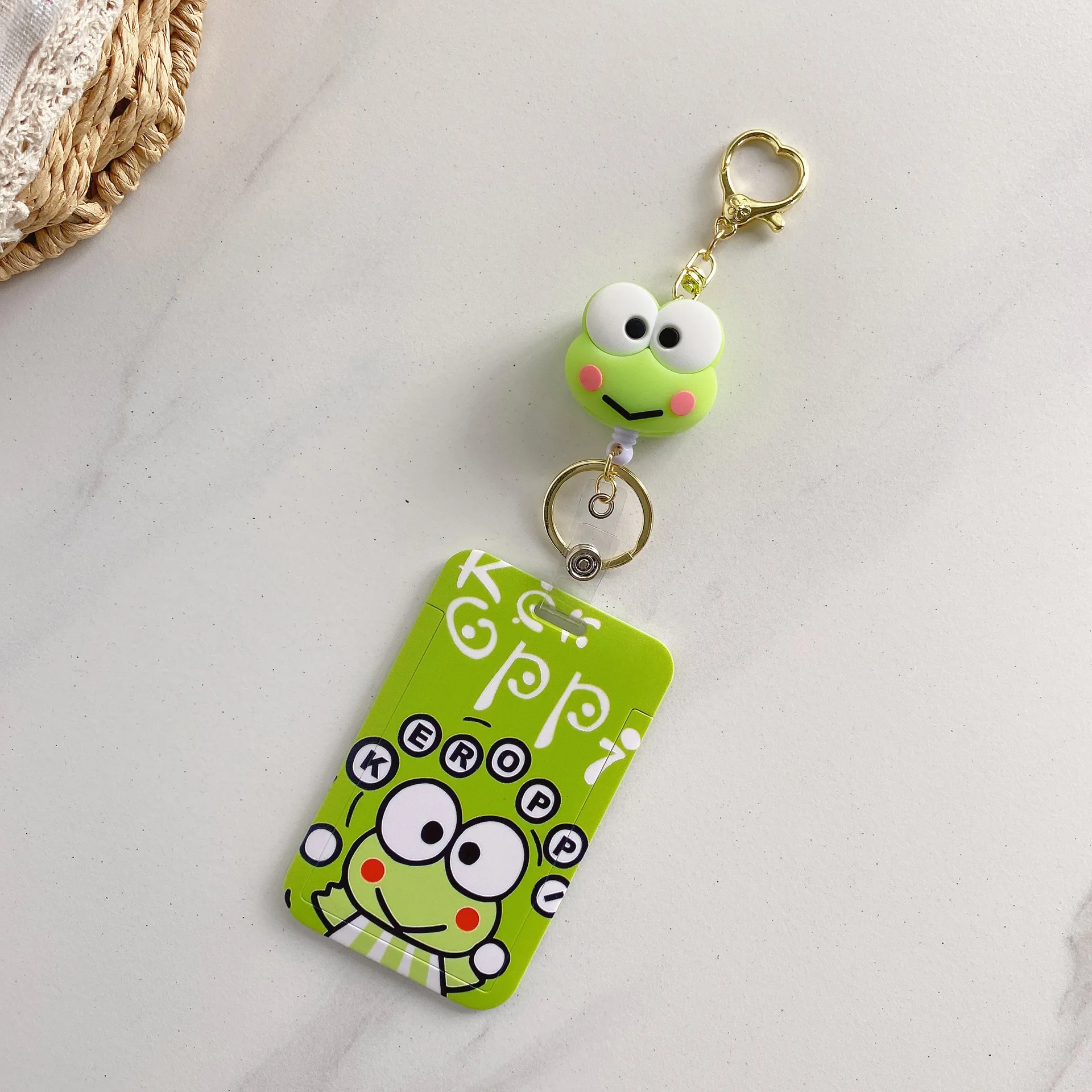 Cute Cartoon Keroppi Frog Hello Kitty Card Holder 3d Silicone Scalable ...