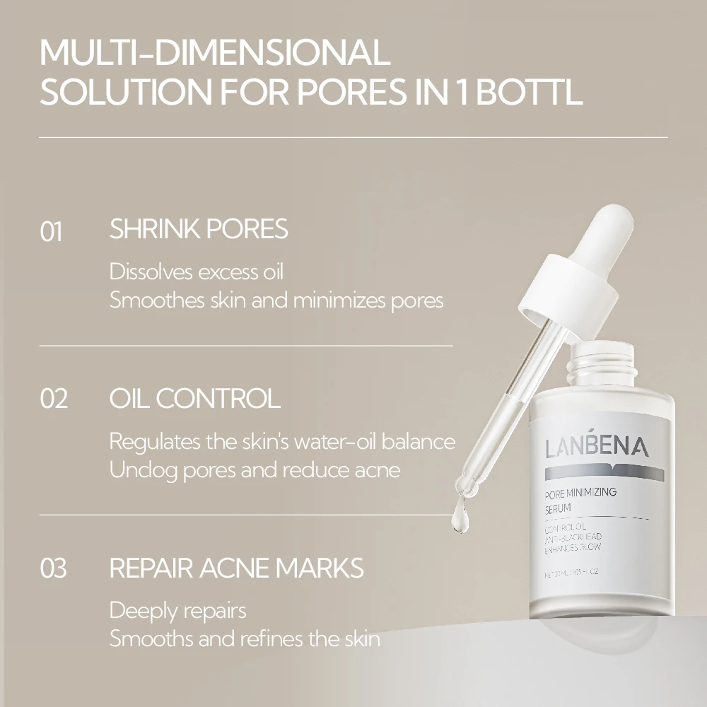 LANBENA Private Label  Remover Mask Nose Pore Shrink Serum Pore Clean Treatment factory