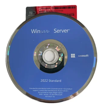 100% Original Win Server 2022 Standard 16 Core + 5 User CAL DVD Full Package 100% Online Activation Fast Shipping