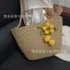 กระเป๋าสะพายไหล่เดี่ยว/กระเป๋าโท้ท ลายดอกไม้เดี่ยว - สีกากี