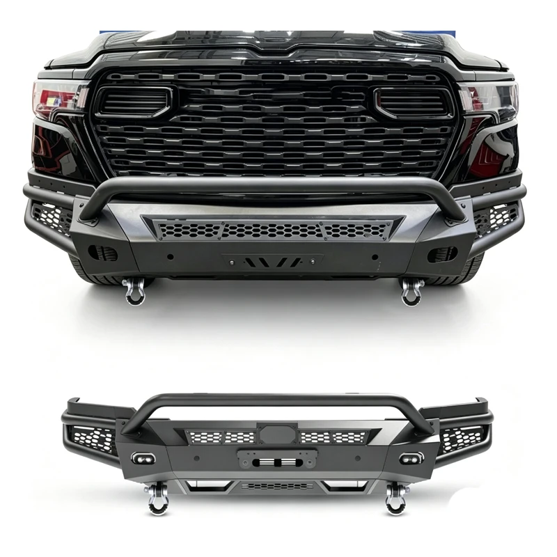 Upper Front Grille Assembly for Ford F-150 Lightning 2022-2025 Gloss Black Direct Replacement