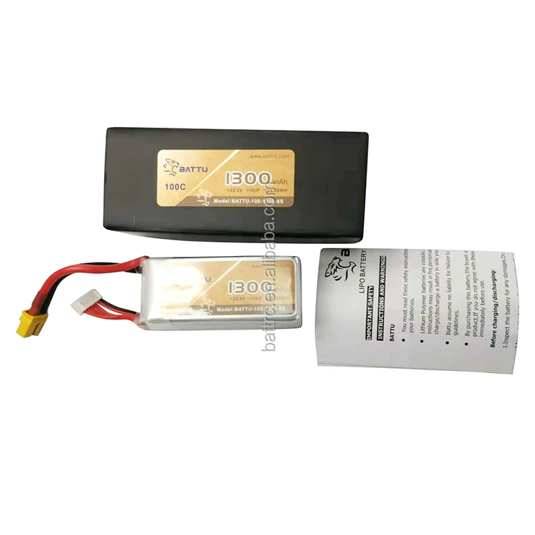 22.2v 6s 1300mah 100c Lipo Battery With Xt60 Buy Lipo Battery 4.8v,11