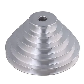 CNC Machined Aluminum Alloy Parts 22mm Bore Outer Diameter 54-150mm 5 Step A Type V-Belt Pulley
