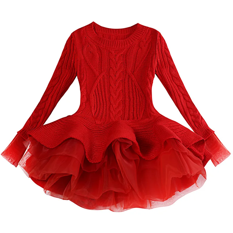 Girl Sweater Tulle Bubble Dress 