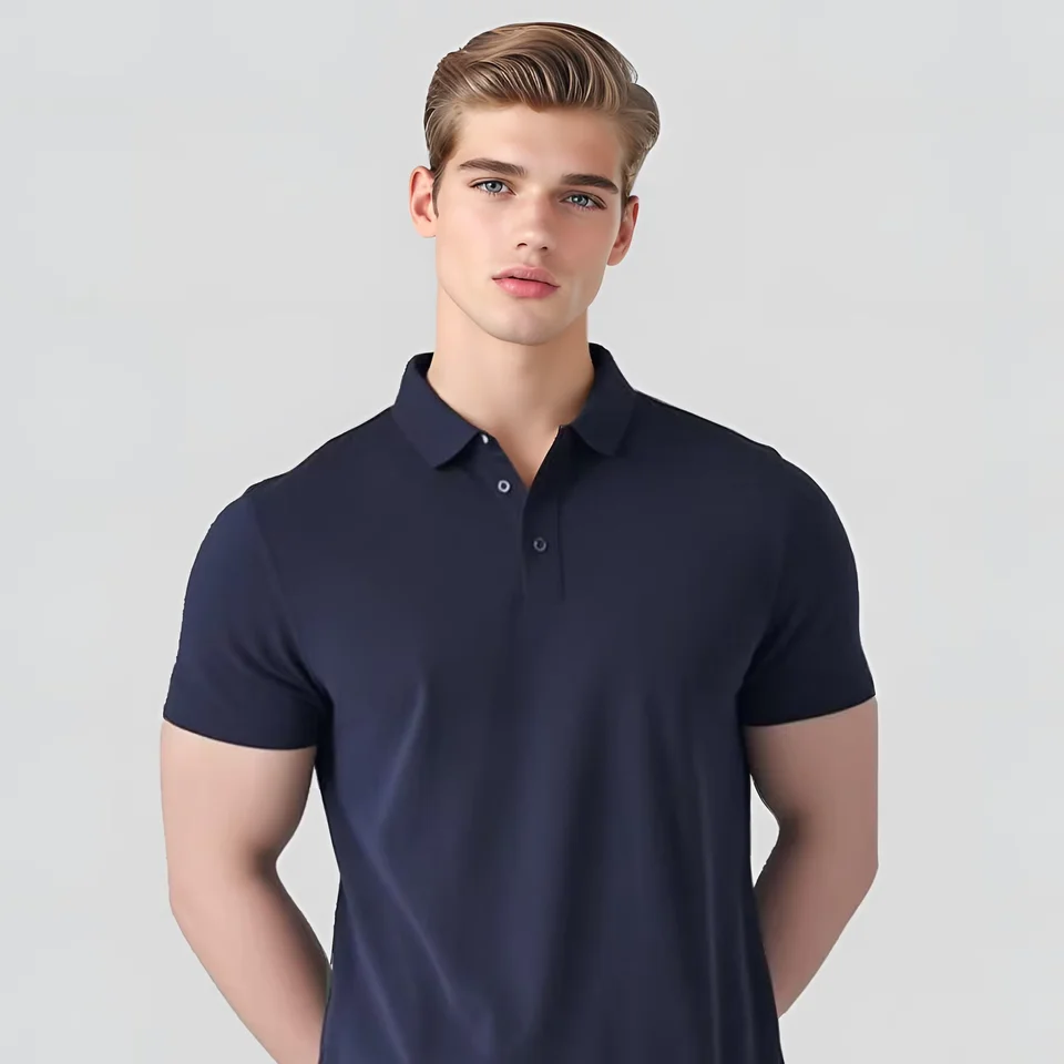 Manufacturer Wholesale Blank Embroidered Print Black Polo T-Shirt Custom Golf T Shirts for Unisex