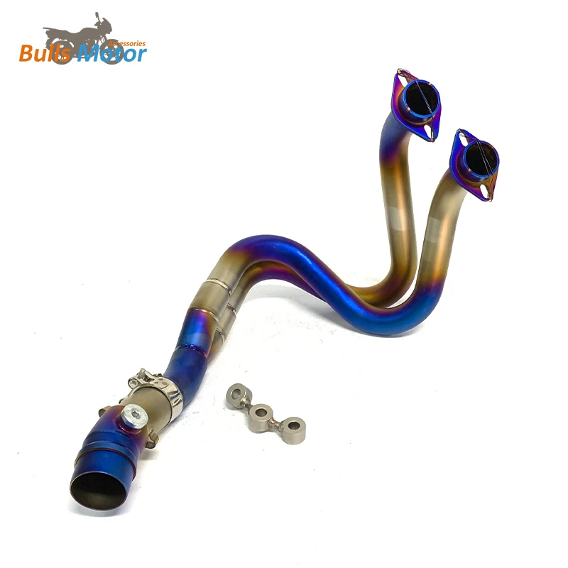 りん様確認 Exhaust for Kawasaki ER6N Header Pipe Mid Pipe Link 51mm