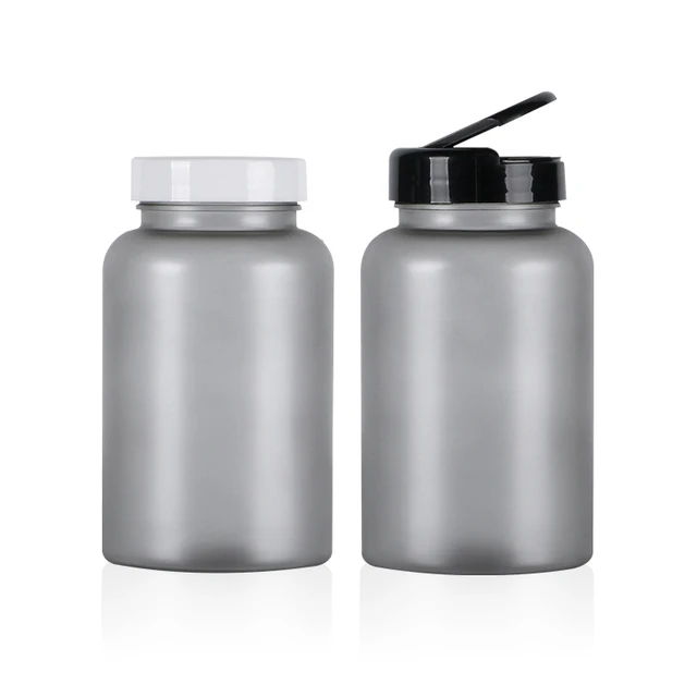 200ml Frosted Plastic Pill Supplement Capsule Bottle with Aluminum Lid Safety Seal