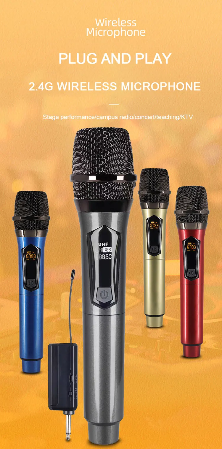 Best Karaoke Mic Vhf Uhf Dynamic Microfono Inalambrico Profesional ...