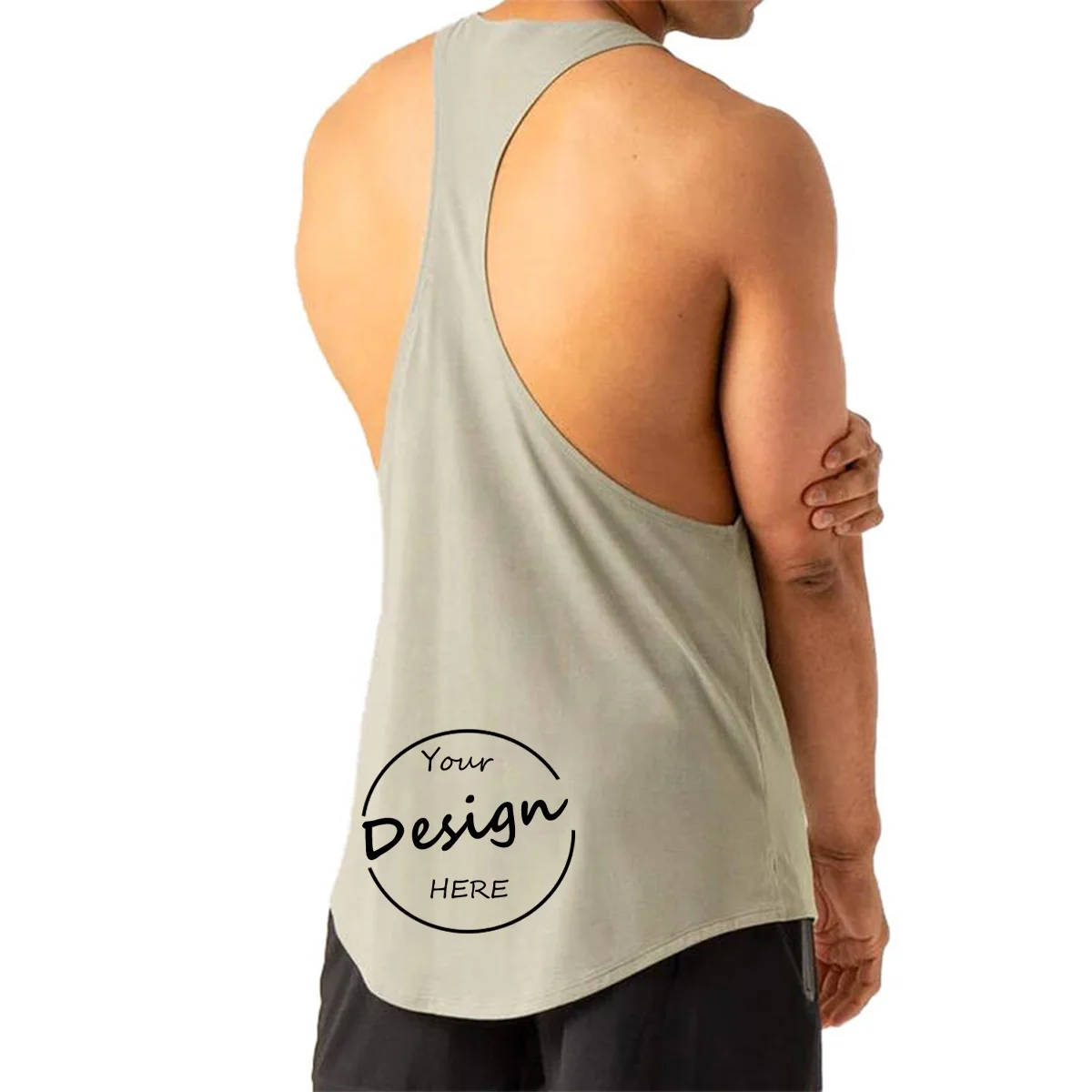 JL74B Running Fitness Training Racerback Bottoming Undershirt Vest Singlet Mens Workout Wholesale Racerback Tank Tops for Men