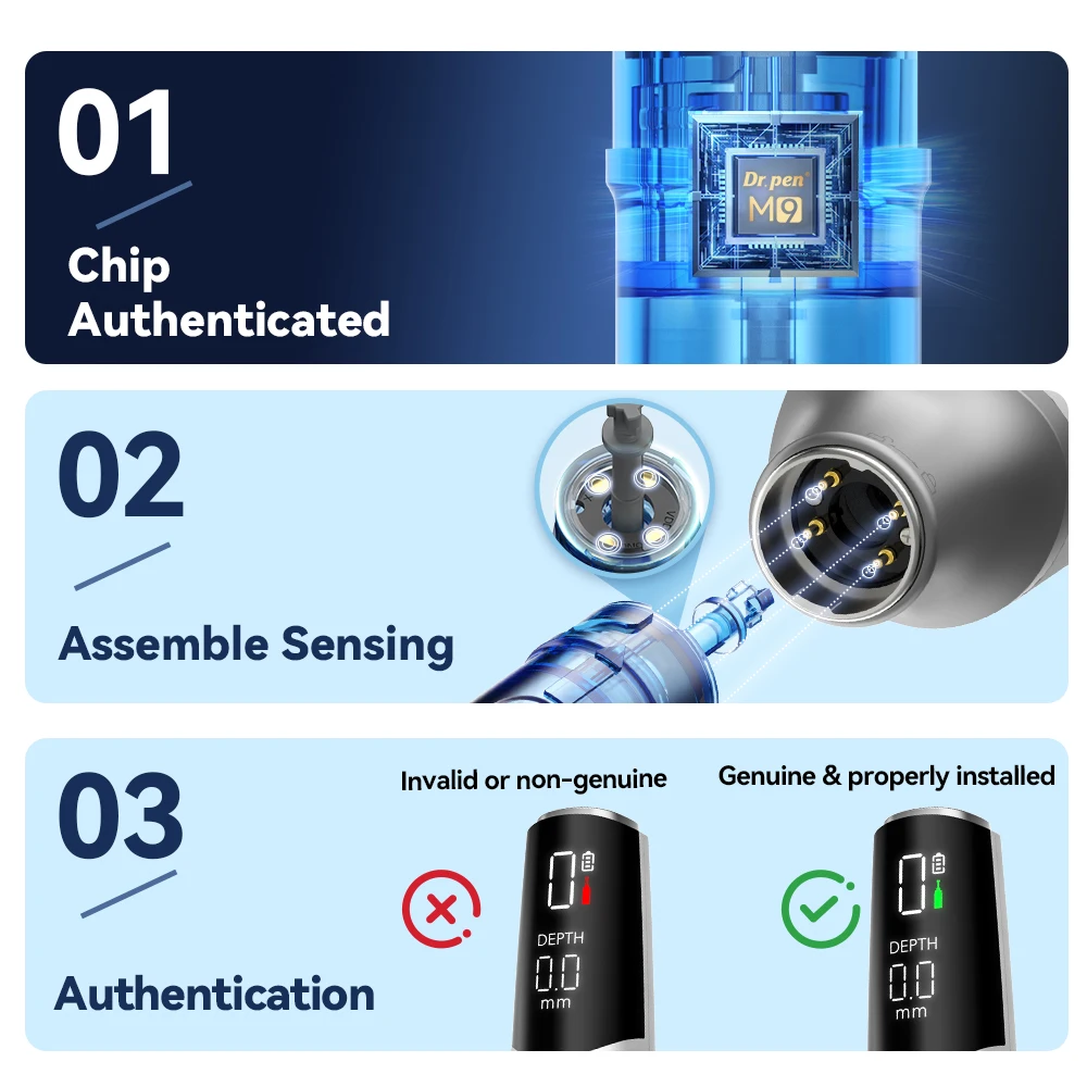 Dr. Pen M8 Microneedling Pen - 6 Speed Levels, Wireless LED