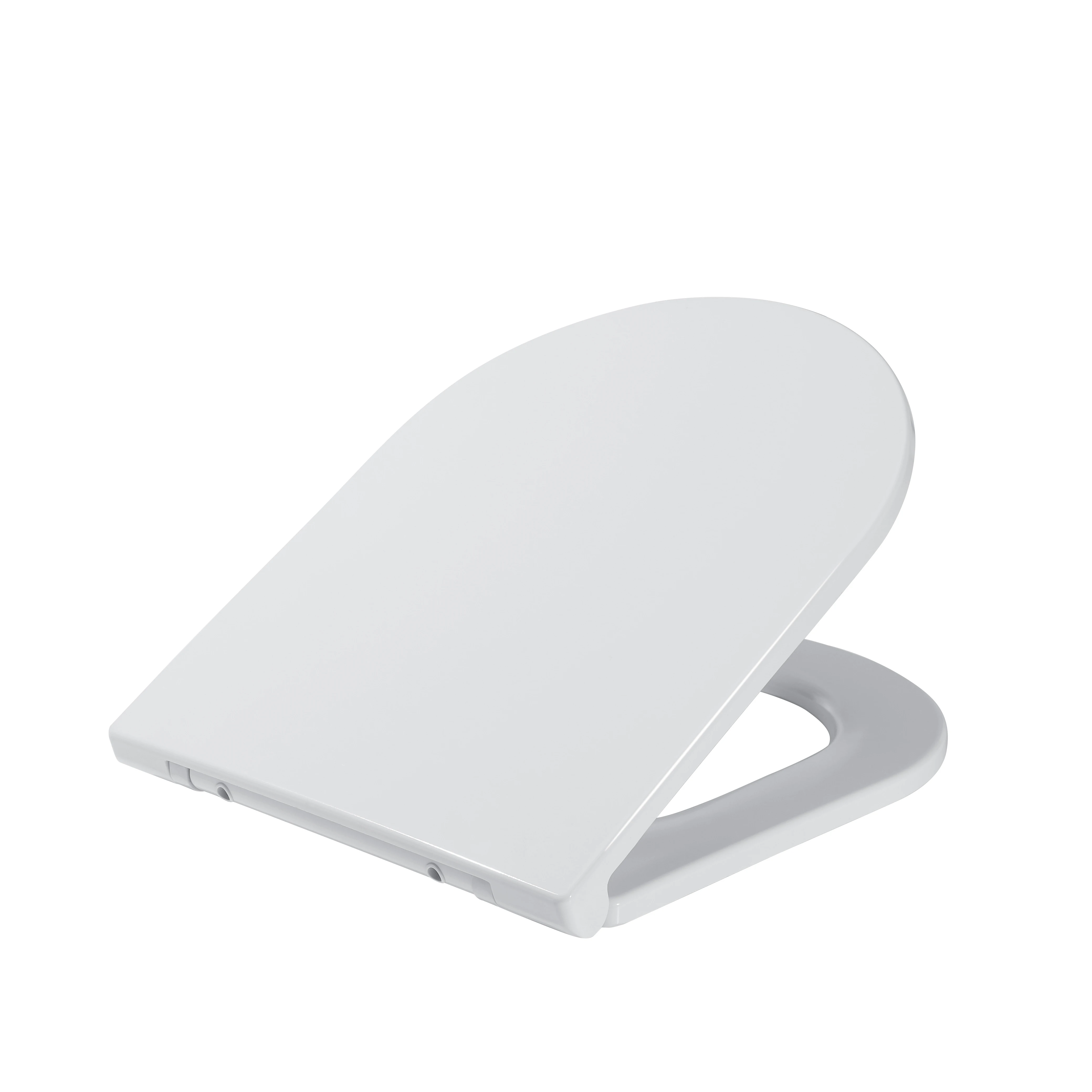 D Shape Wc Hard Surface Modern Urea Toilet Seat With Push Button Hinge