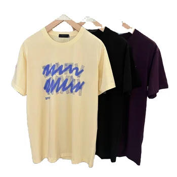 Men plus size drop shoulder 100% heavy cotton street wear luxury plain color high quality custom printed short sleeve T-shirt