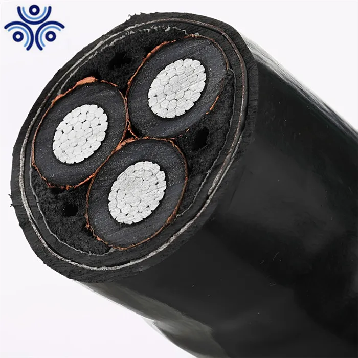 10KV 3 Core 120mm2 Al Conductor Xlpe Insulated Steel Tape armour PE Sheathed Yjly23 Cable