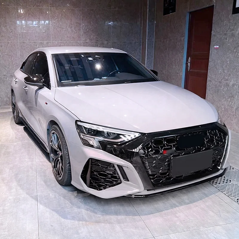 Car Bodykit Upgrade to RS3 Style High Quality  Front Bumper with Grille for Audi A3 S3 8Y 2020 2021 2022 2023+
