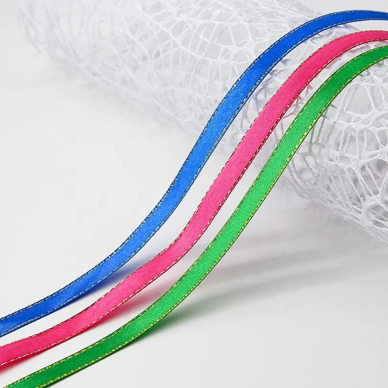 Небольшой минимальный заказ 1 см золотой край лента Подарочная коробка упаковка аксессуары для головных уборов одежды цветная