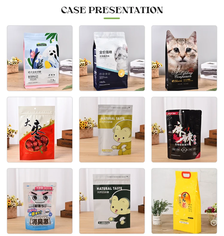 Custom Dog Cat Pet Food Zip Lock Mylar Bags Plastic Transparent Window Food Packaging Smell Proof Stand Up Pouch Printed supplier