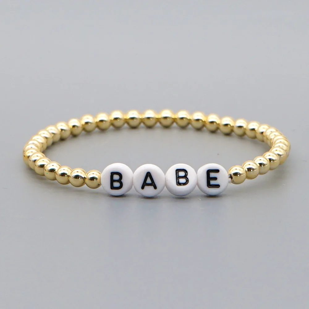 Personalized goldie beads CANDY letter bracelet – KBJewels555