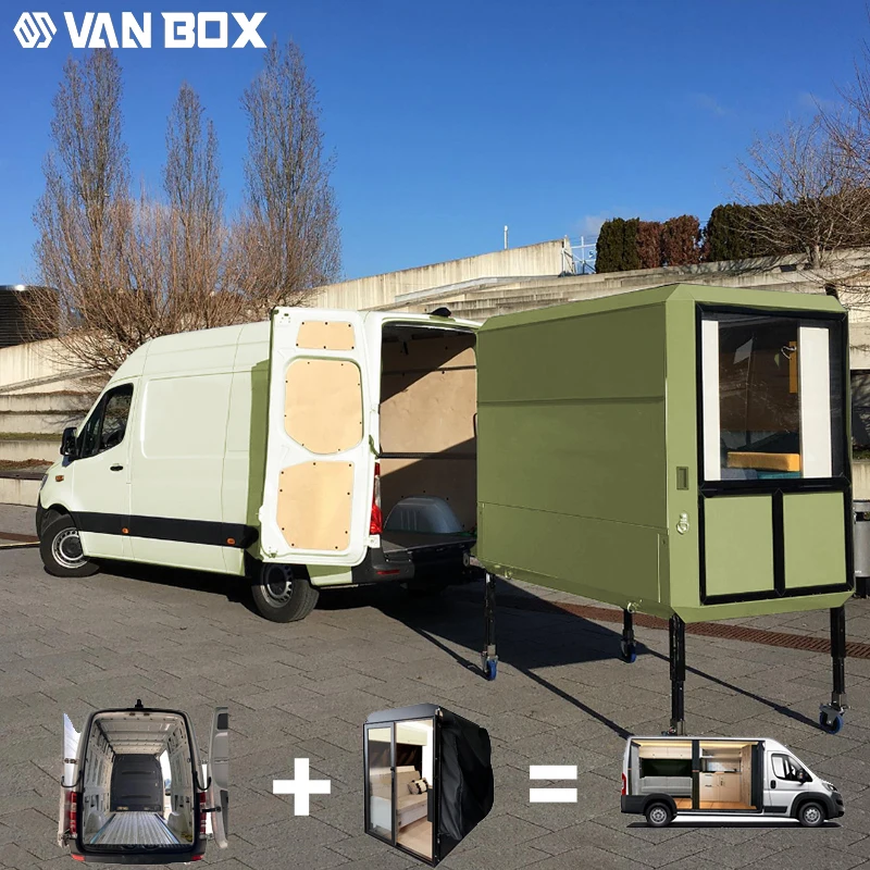 Modules Camper Insert Sliding Unit for Van Interior Kits Sprinter Rv Box Live in Vanity Camping Electric